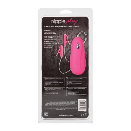 Nipple Play Heated Vibrating Teasers - Pink