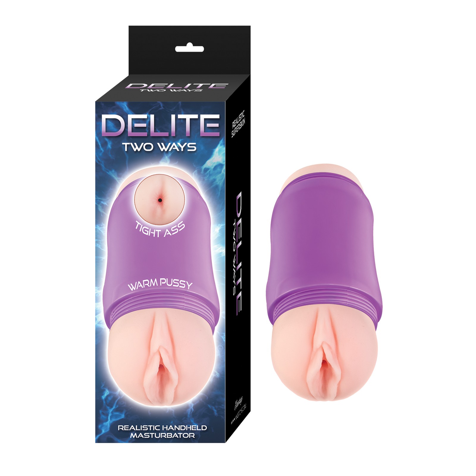 Delite Two Ways Vagina & Ass Masturbator - White