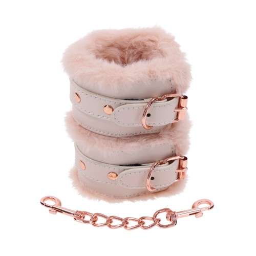 Sex & Mischief Peaches 'n Cream Faux Fur Handcuffs