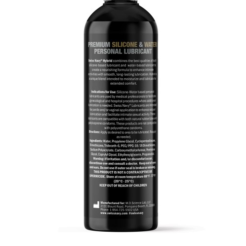 Lubricante Premium Híbrido Swiss Navy 8 oz