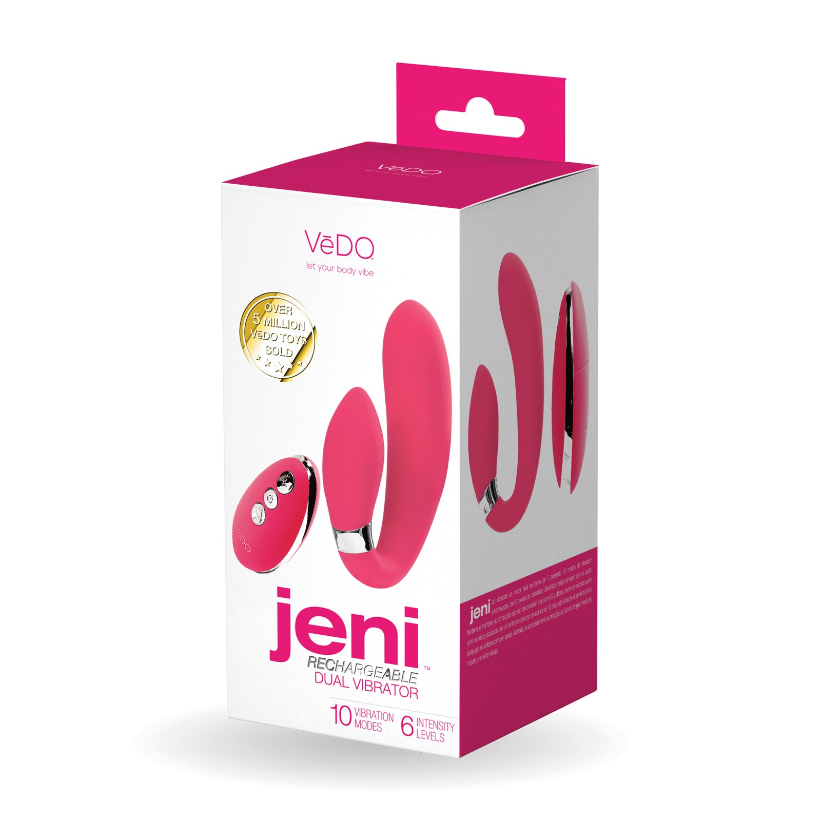 Vibrador VeDO Jeni de Doble Motor con Control Remoto