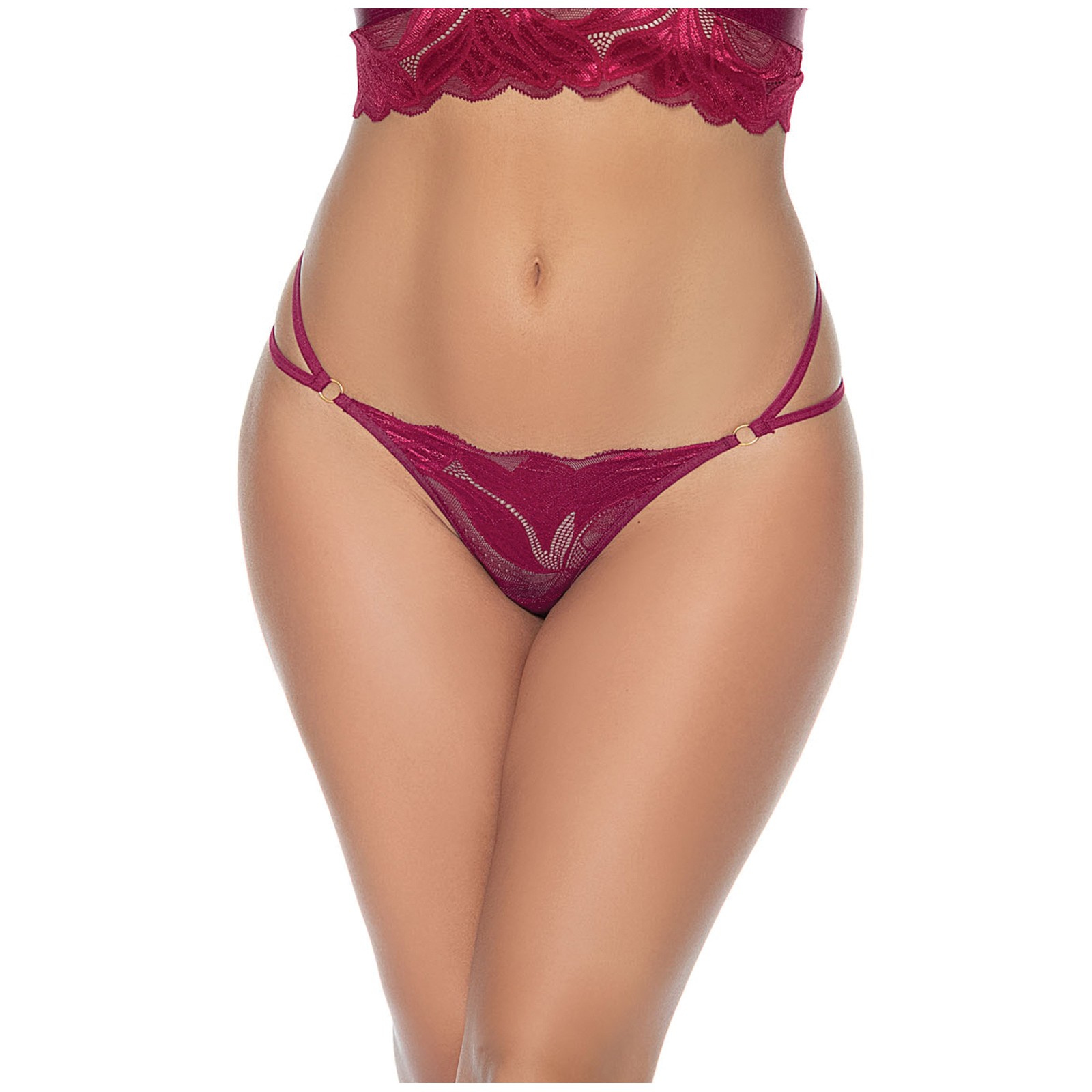 Double Strap Lace Thong M/L Size