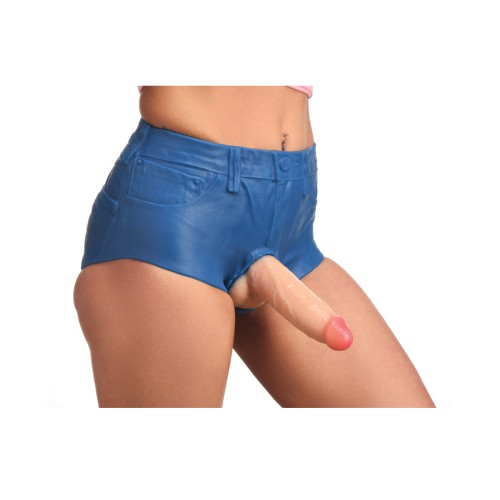 Strap U Pantalones Cortos de Silicona con Dildo Grande