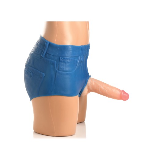 Strap U Pantalones Cortos de Silicona con Dildo Grande