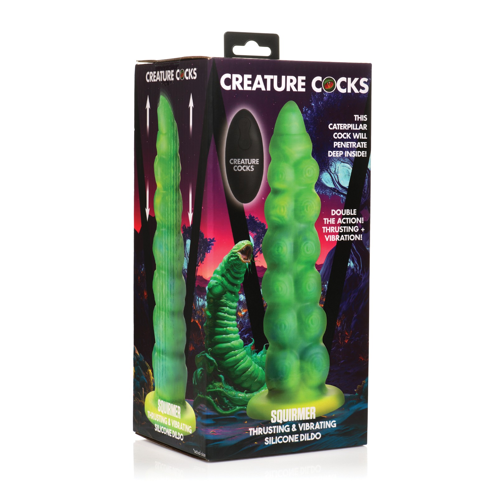 Dildo de Silicona Creature Cocks Squirmer con Control Remoto