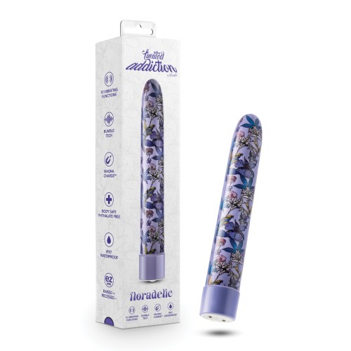 Blush Limited Addiction Floradelic 7" Rechargeable Vibe Purple