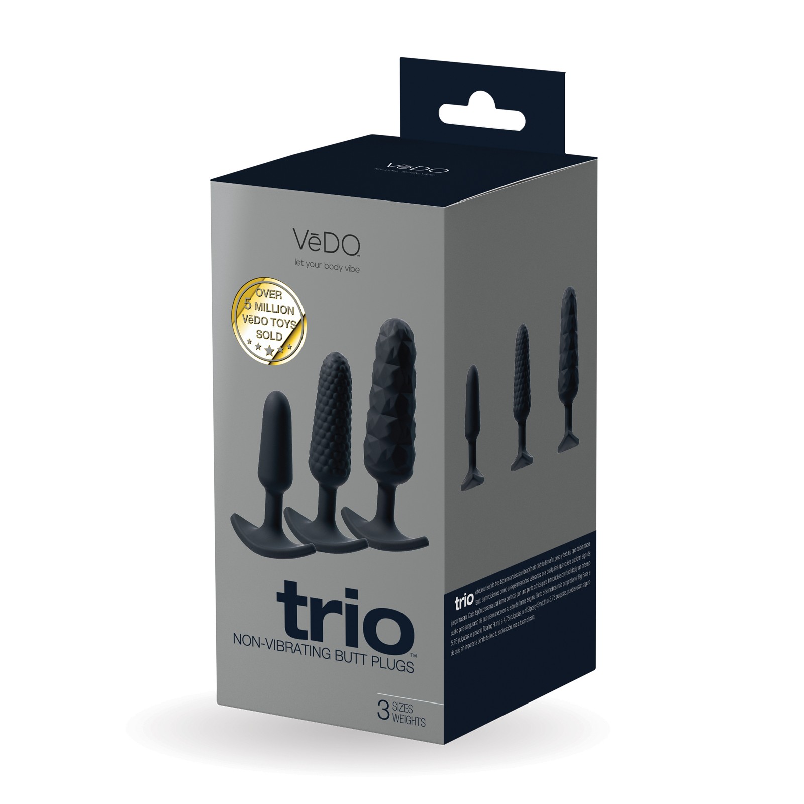 Set de Tapones Anales VeDO Trio Negro