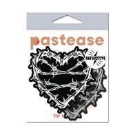 Reflective Barbed Wire Heart Nipple Covers for Edgy Style