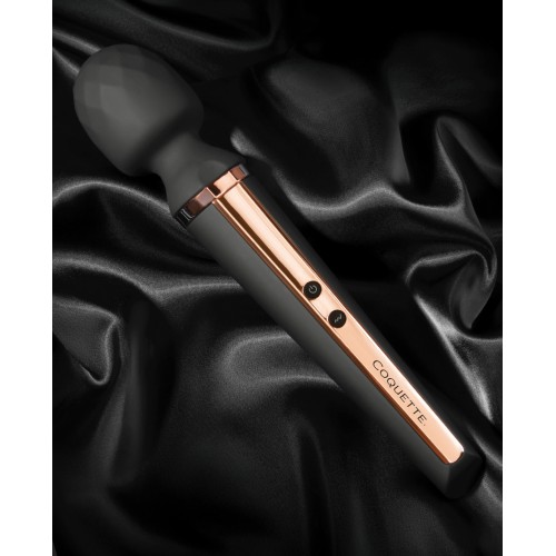 Coquette The Queen Wand Massager - Black/Rose Gold