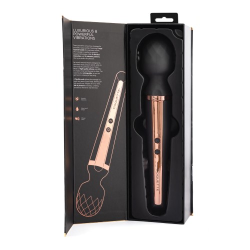 Coquette The Queen Wand Massager - Black/Rose Gold