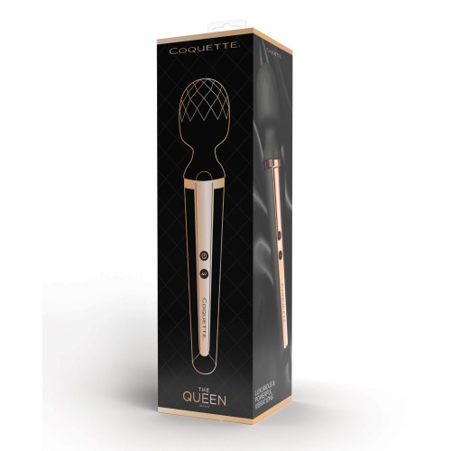 Coquette The Queen Wand Massager - Black/Rose Gold