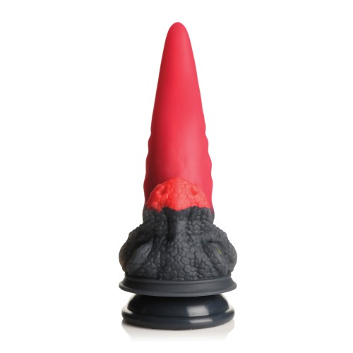 Creature Cocks Dragon Roar Dildo de Silicona Rojo Negro