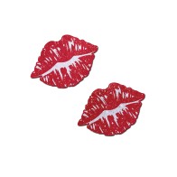 Pastease Sparkly Kissing Lips Pasties Red