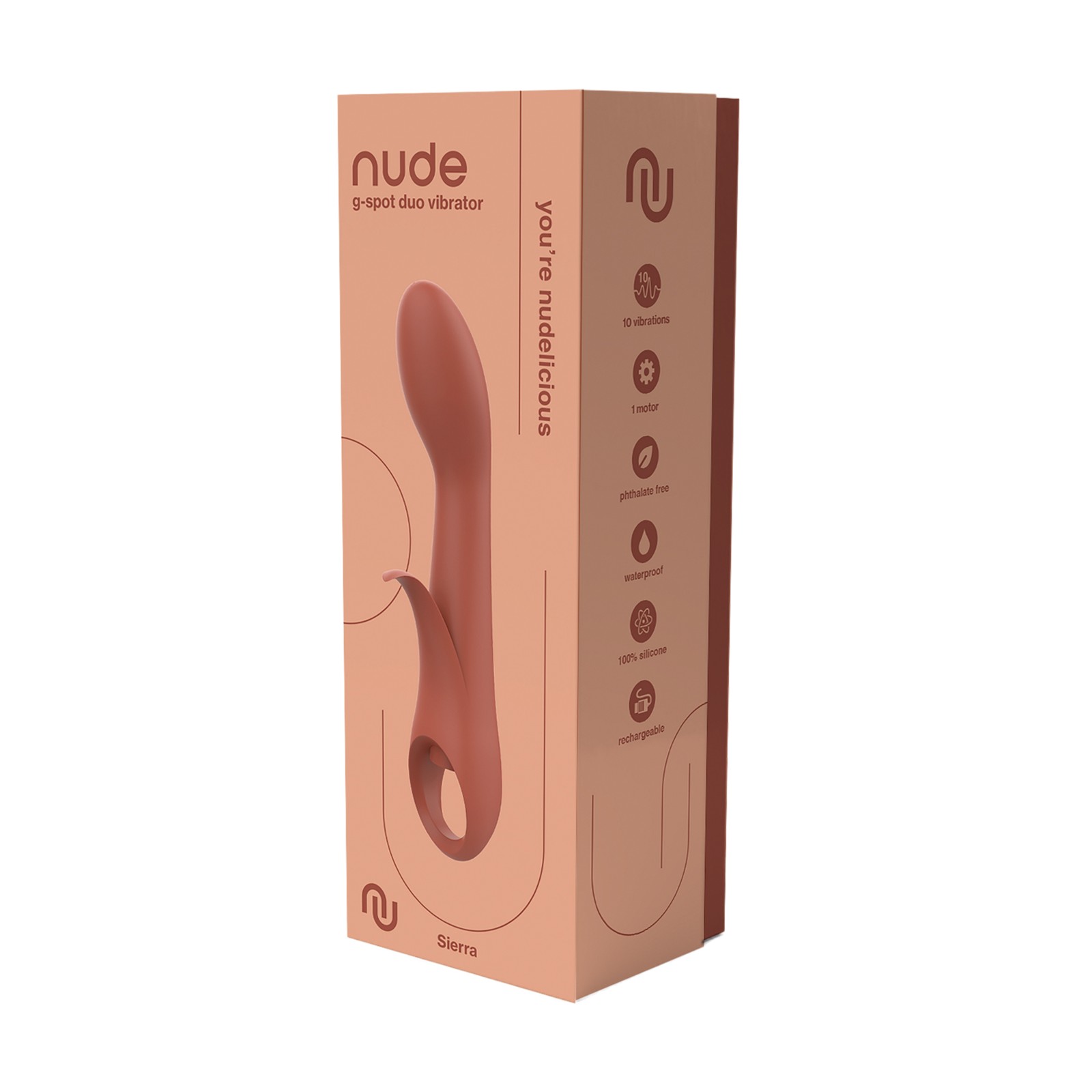 NUDE Sierra G-Spot Duo Vibrator Peach