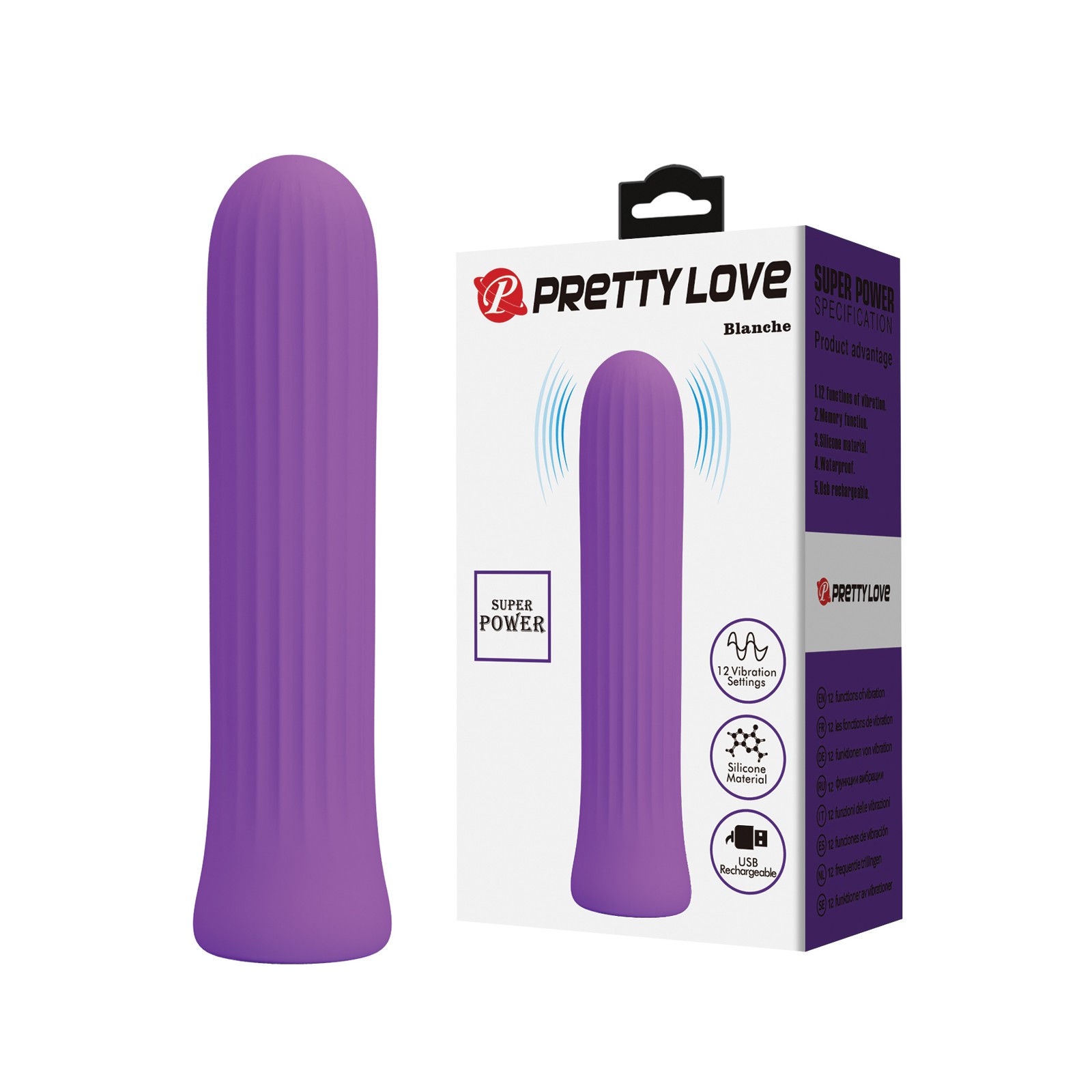 Pretty Love Powerful Bullet Vibrator - Purple