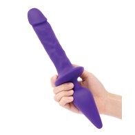 Dildo Doble Placer de 11 Pulgadas y Plug Anal Púrpura