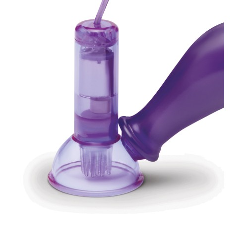 Purple Vibrating Nipple Suckers with Remote Control