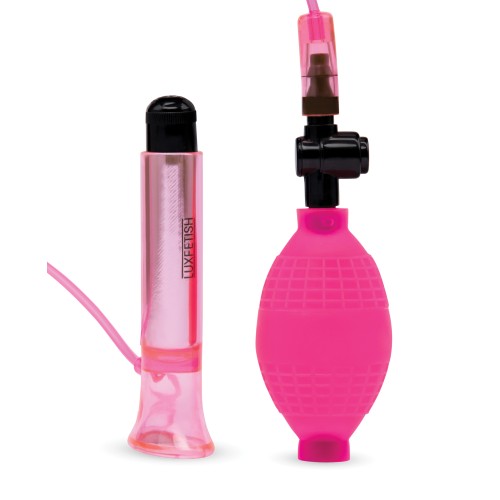 Lux Fetish Vibrating Clitoral Pump Quick Release Pink