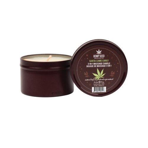 Earthly Body 2024 Holiday 3 in 1 Massage Candle 6 oz