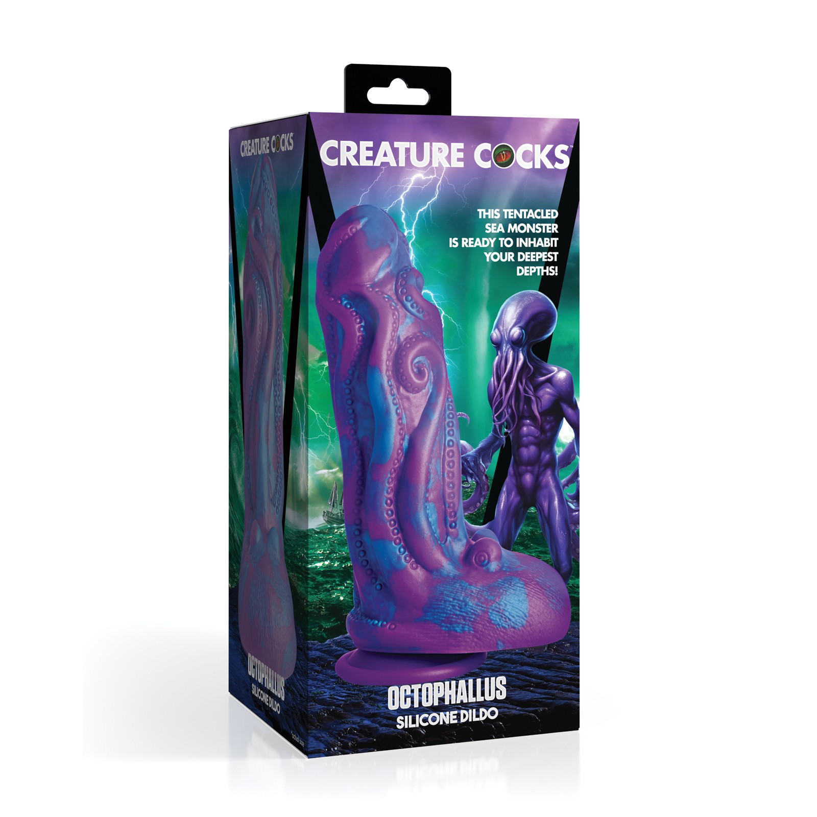 Creature Cocks Octophallus Silicone Dildo - Purple and Blue