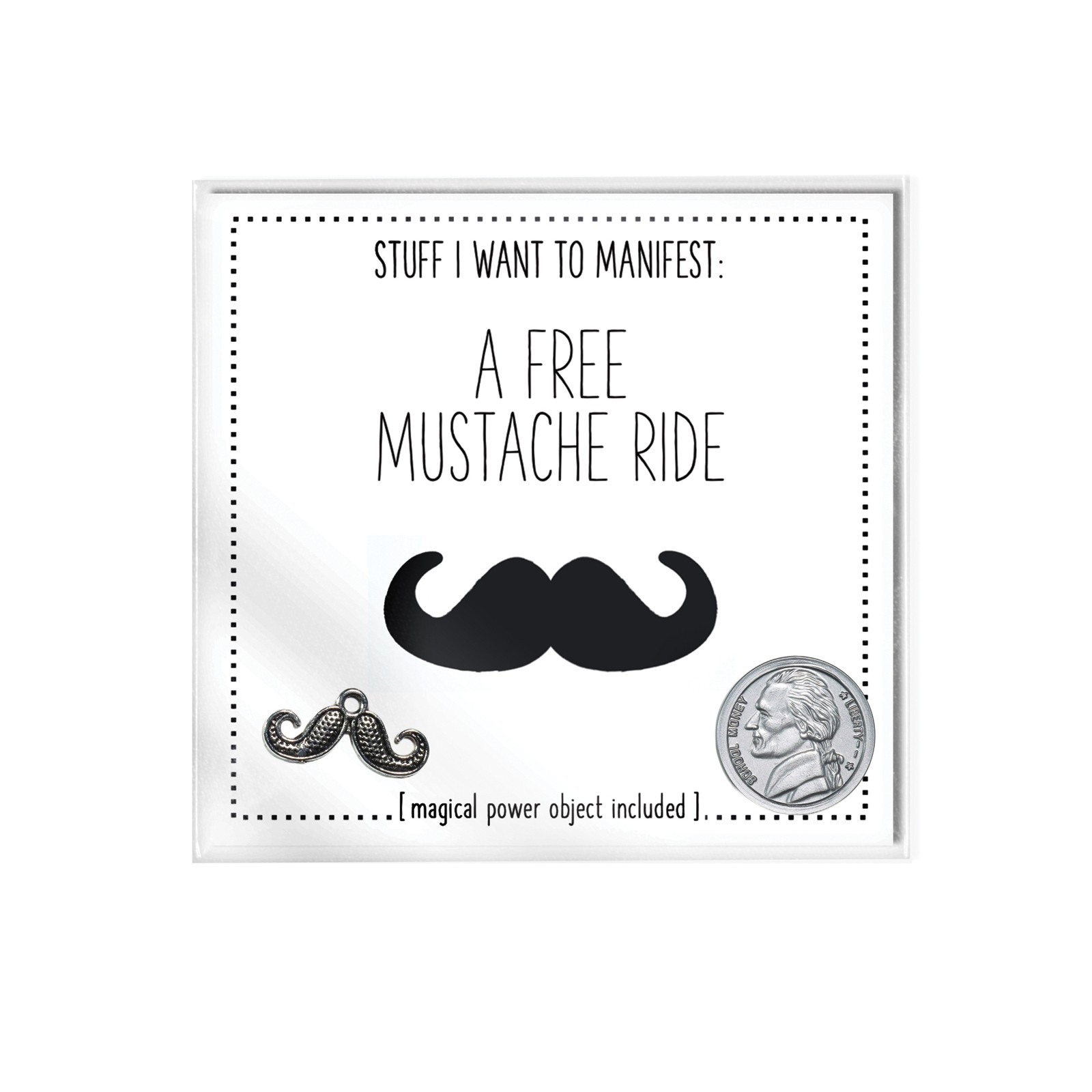 Warm Human Free Mustache Ride Mini Card