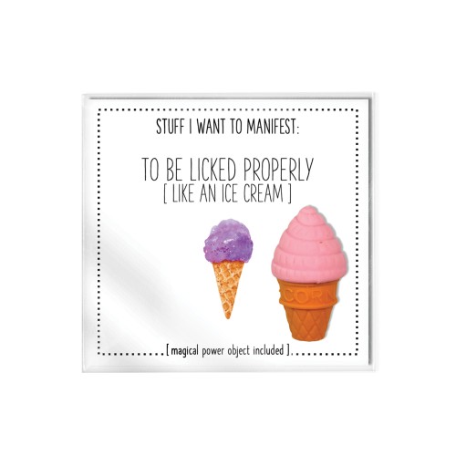 Warm Human To Be Licked Properly Mini Card and Charm