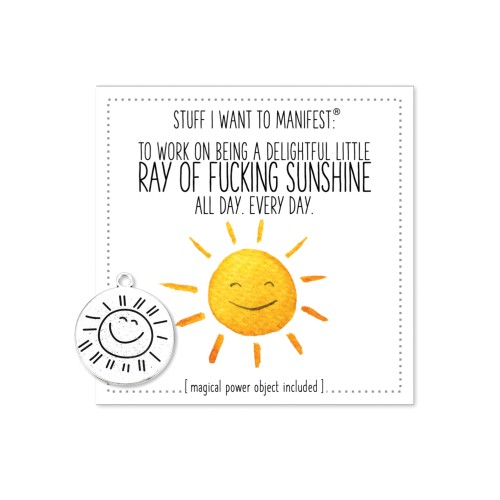 Warm Human Sunshine Mini Card Charm