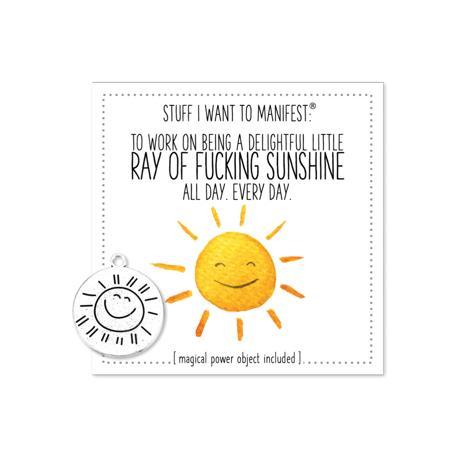 Warm Human Sunshine Mini Card Charm