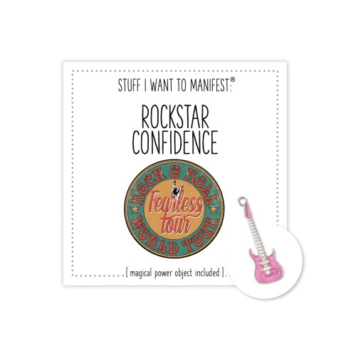 Rockstar Confidence Mini Card and Charm for Manifesting Dreams