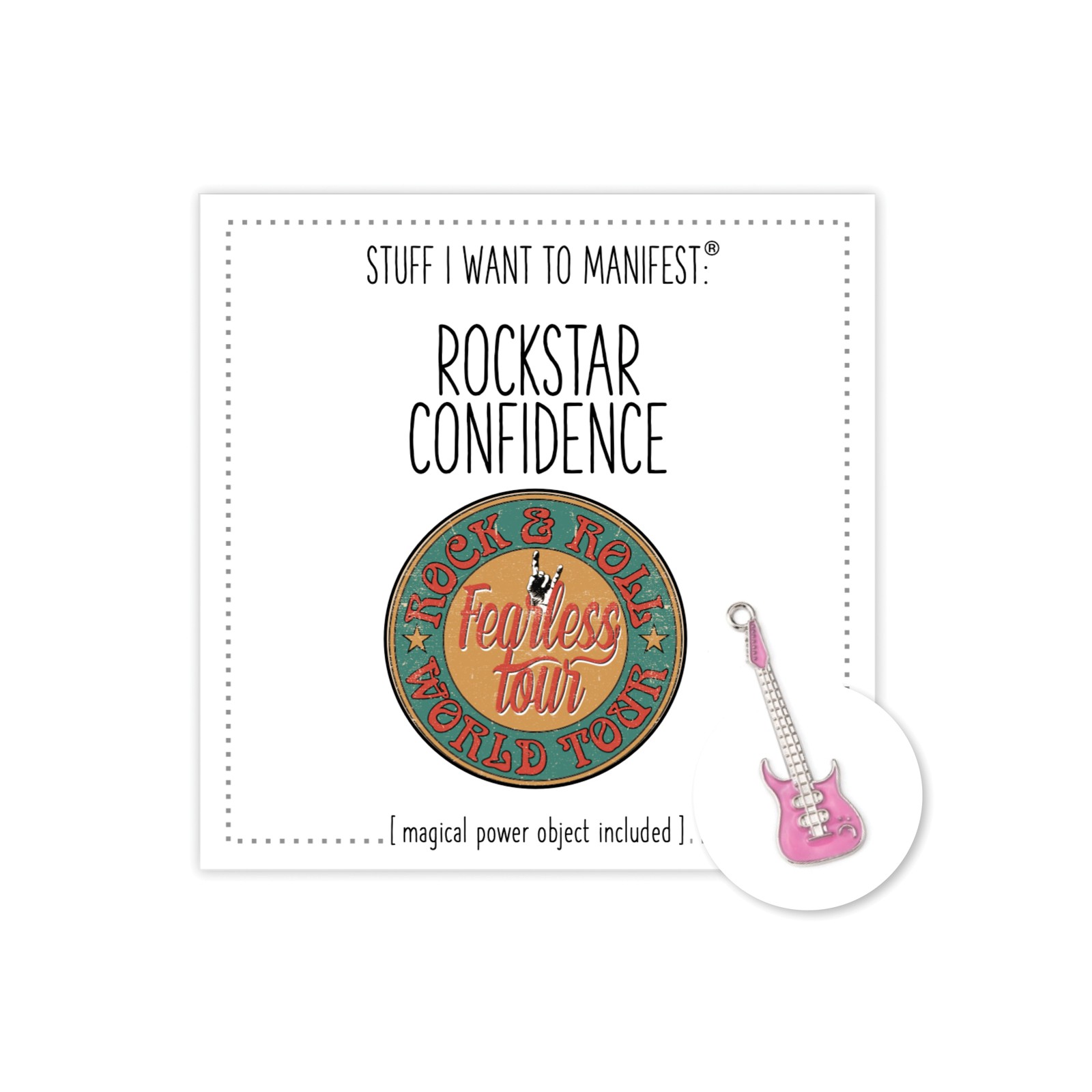 Rockstar Confidence Mini Card and Charm for Manifesting Dreams