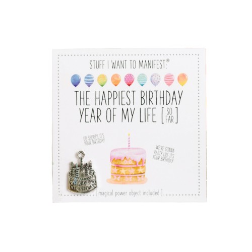 Warm Human Birthday Year Mini Card Charm