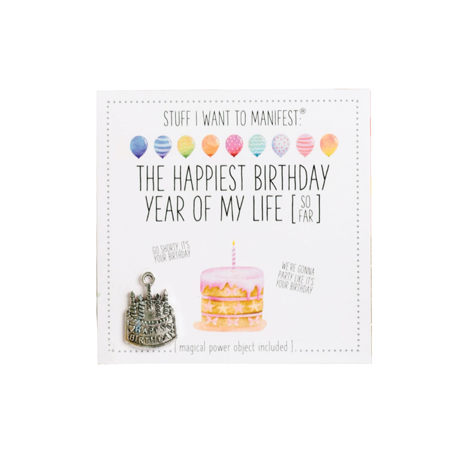 Warm Human Birthday Year Mini Card Charm