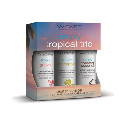 Wicked Tropical Trio Flavored Lubes Travel Size - 1 oz