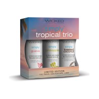 Wicked Tropical Trio Flavored Lubes Travel Size - 1 oz