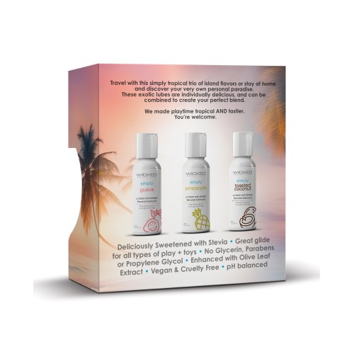 Wicked Tropical Trio Flavored Lubes Travel Size - 1 oz