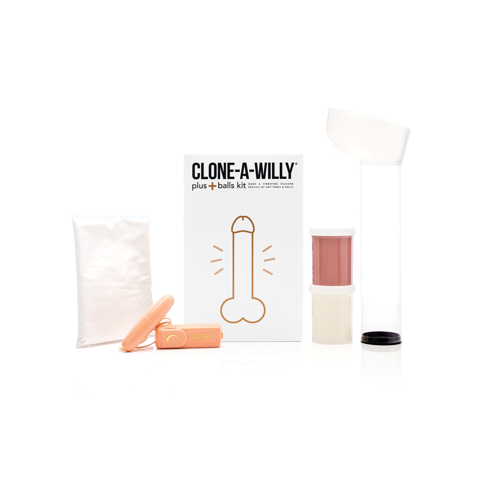 Kit Clone-A-Willy Plus+ con Testículos Tono de Piel Medio