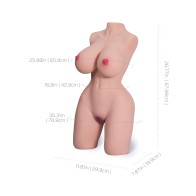 Saffron Huge Breast Adult Torso Doll