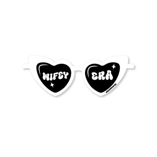 Sticker Corazón Gafas Wifey Era - Paquete de 3