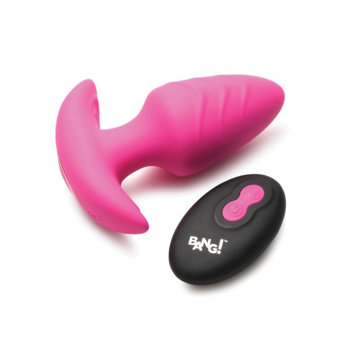 Bang Rotating Vibrating Butt Plug with Remote Pink