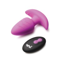 Bang Rotating Vibrating Tapered Butt Plug with Remote Purple