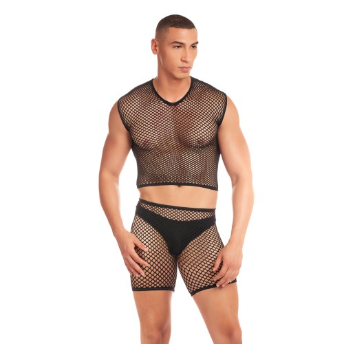 Long Mesh Briefs Set for Adventurous Nights