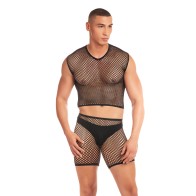 Long Mesh Briefs Set for Adventurous Nights