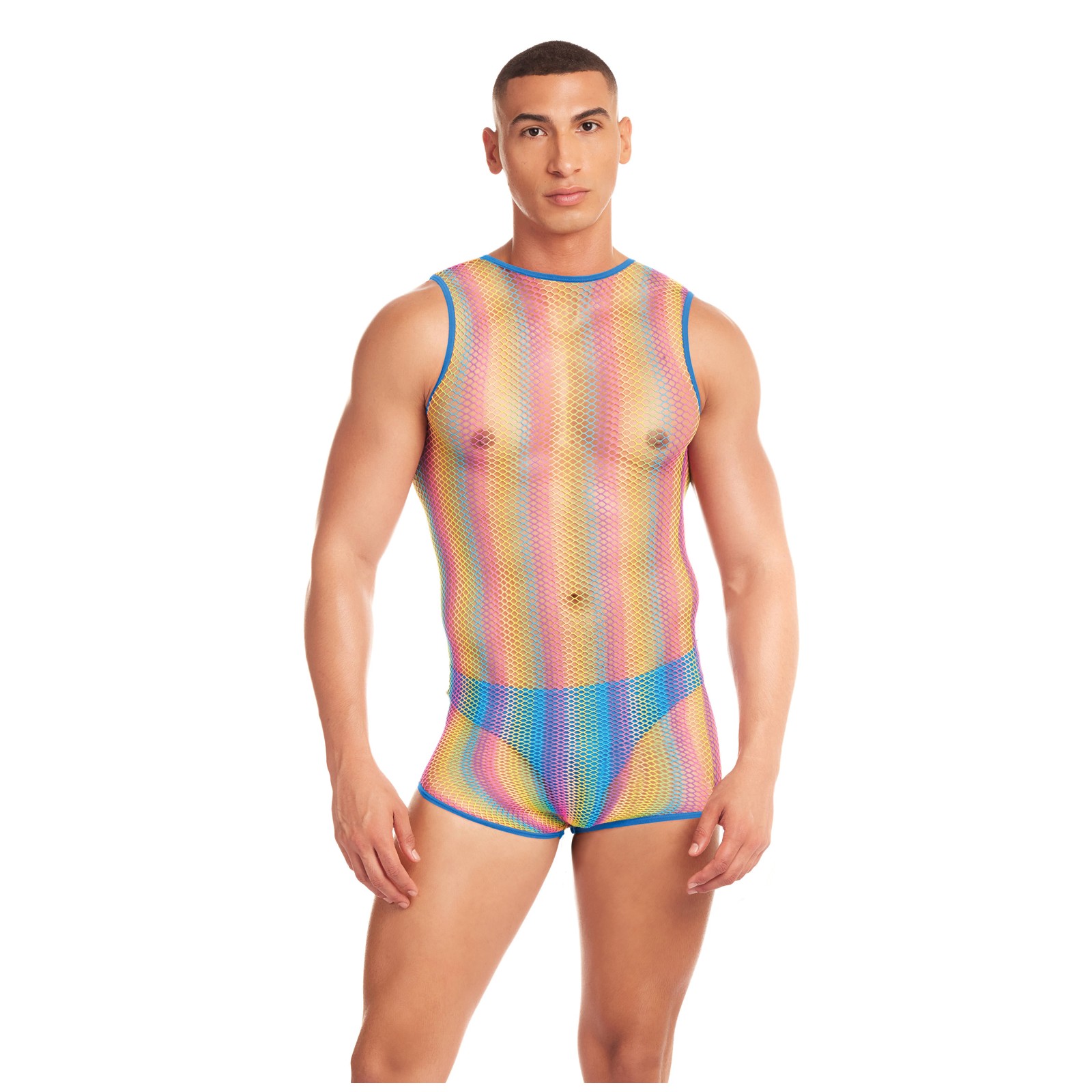 Rainbow Party Pride Star Mesh Singlet Set