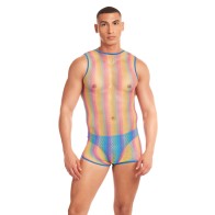 Rainbow Party Pride Star Mesh Singlet Set