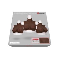 XX-DREAMTOYS Formas de Pecho D en Silicona Ultra Realistas Mediana Negra