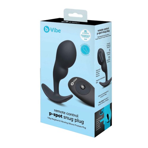 b-Vibe Plug P-Spot Ajustado Control Remoto Negro