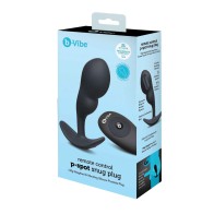 b-Vibe Plug P-Spot Ajustado Control Remoto Negro