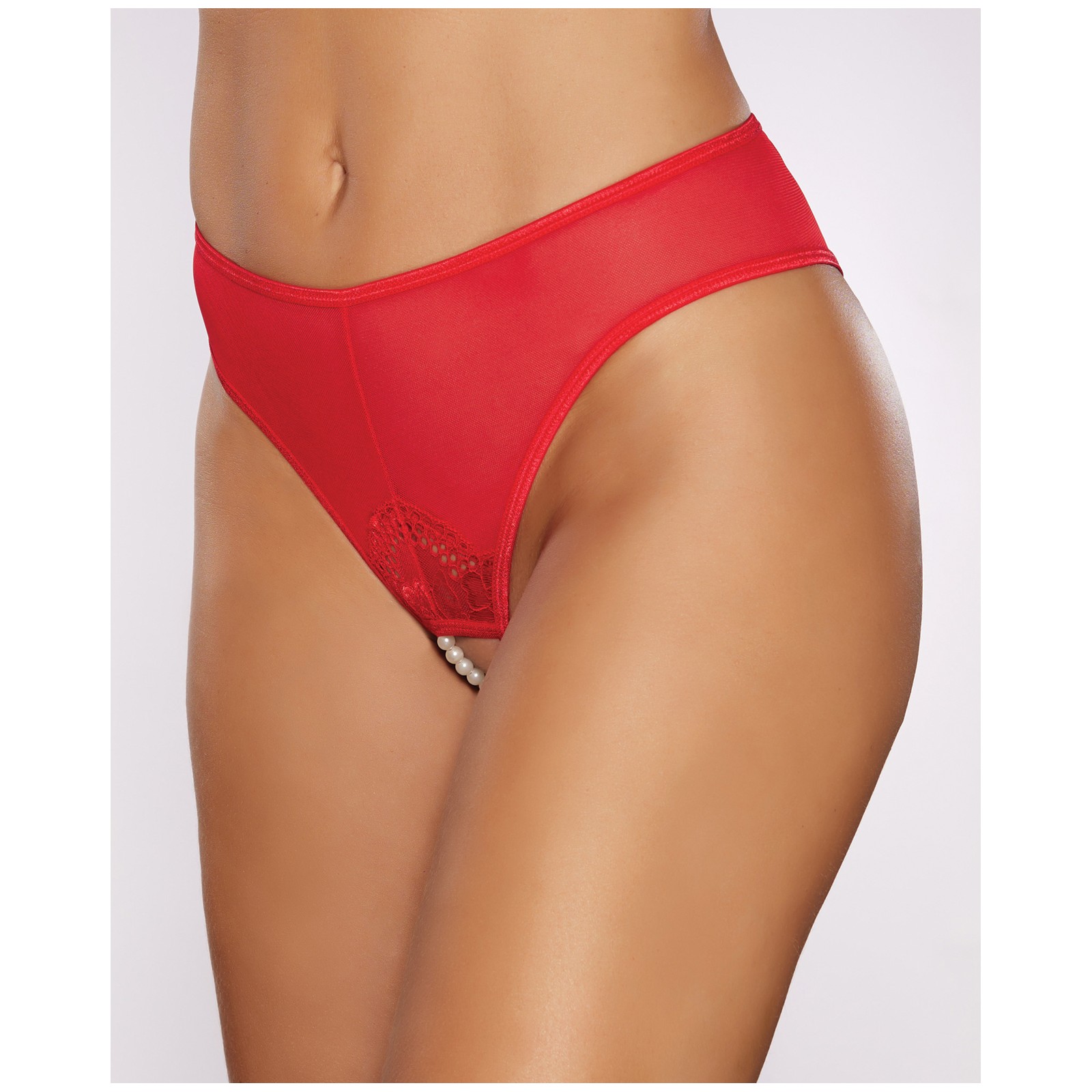 Panty Crotchless de Lujo con Perlas para una Seducción Elegante