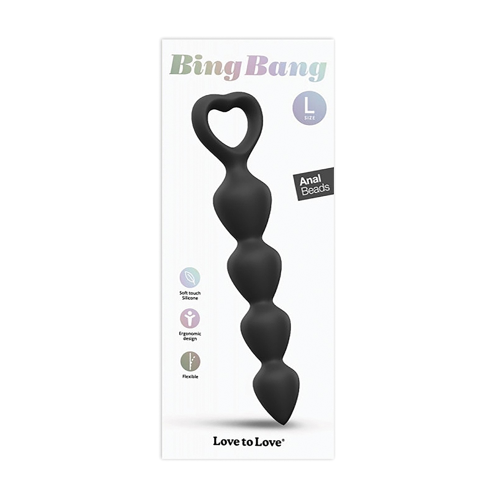 Love to Love Bing Bang Anal Beads Black Onyx Large