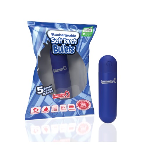 Rechargeable Soft Touch Bullet Blue